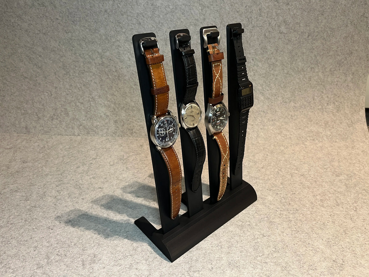 Base Stand Organizador Para 4 Relojes De Pulsera Y Smartwatches