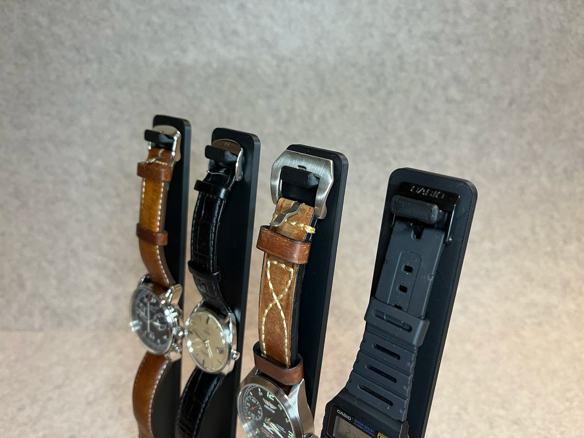 Base Stand Organizador Para 4 Relojes De Pulsera Y Smartwatches