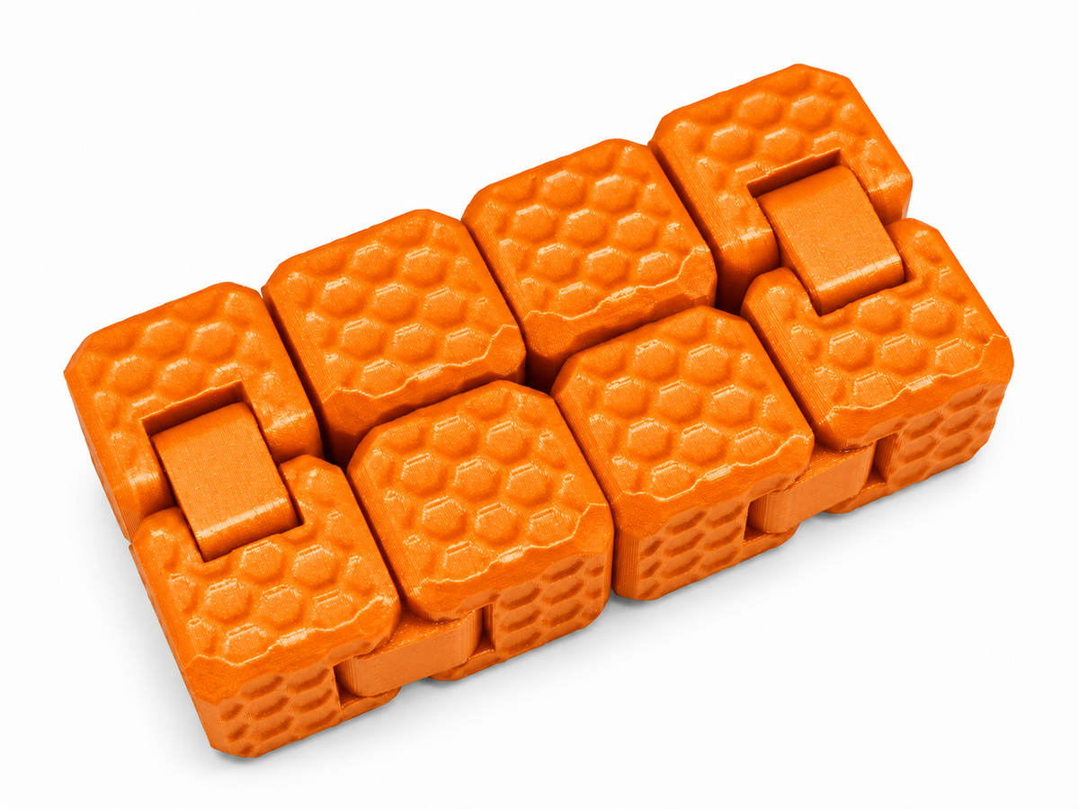 Cubo Infinito 3D con Textura Panal – Fidget Articulado