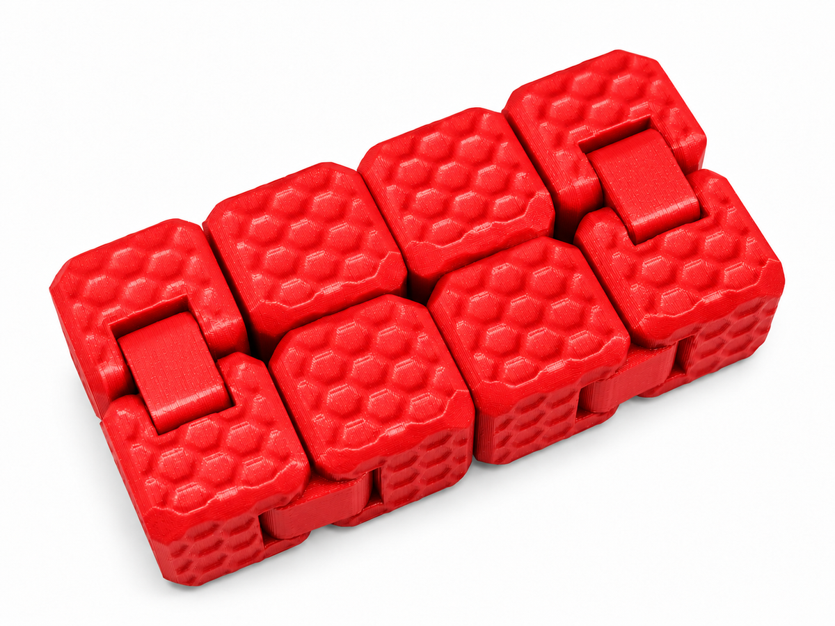 Cubo Infinito 3D con Textura Panal – Fidget Articulado