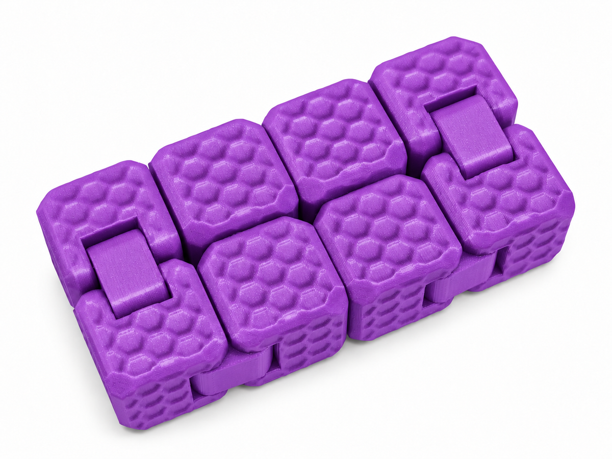 Cubo Infinito 3D con Textura Panal – Fidget Articulado