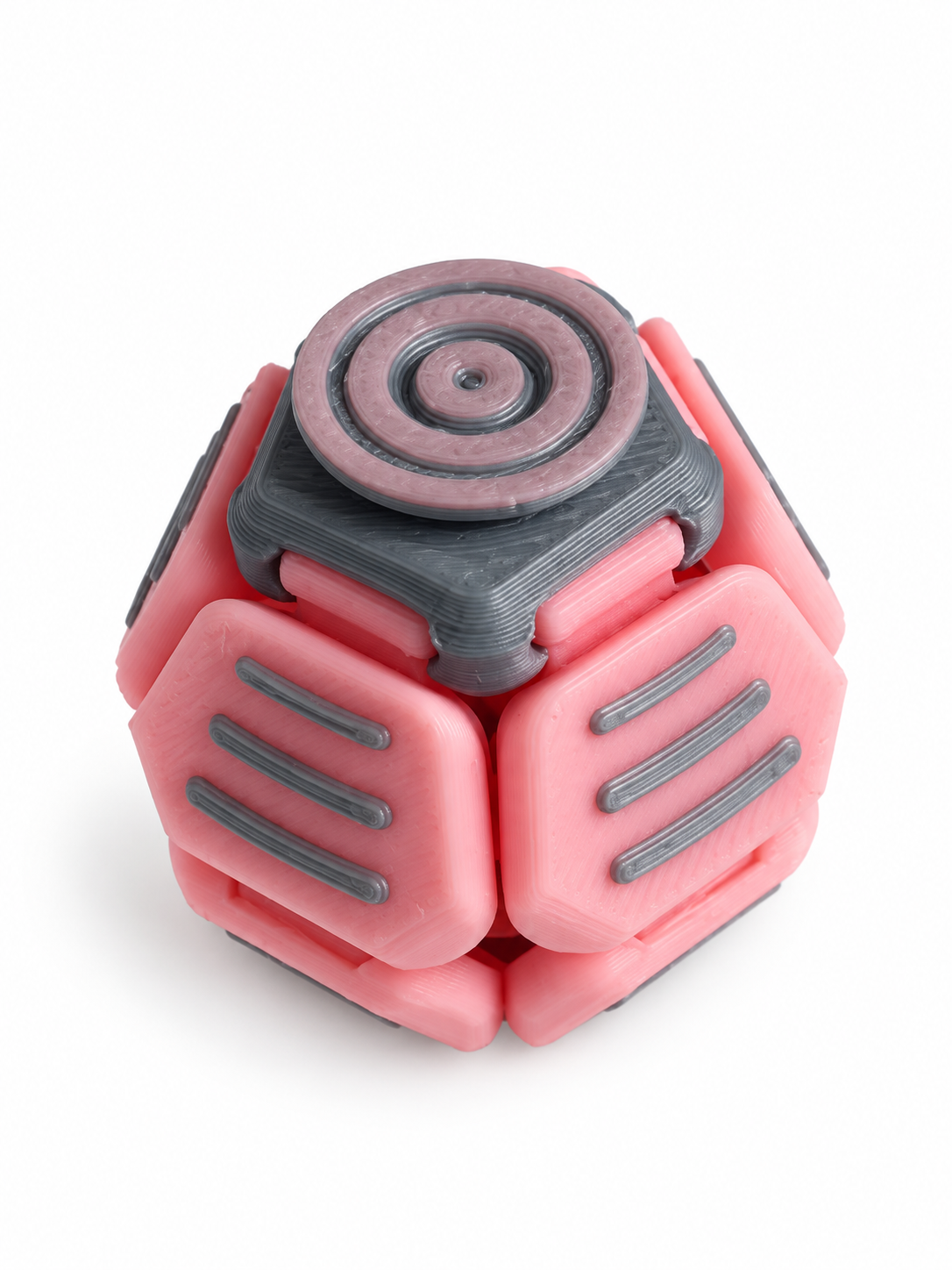 Fidget Articulado 3D con Botón Central