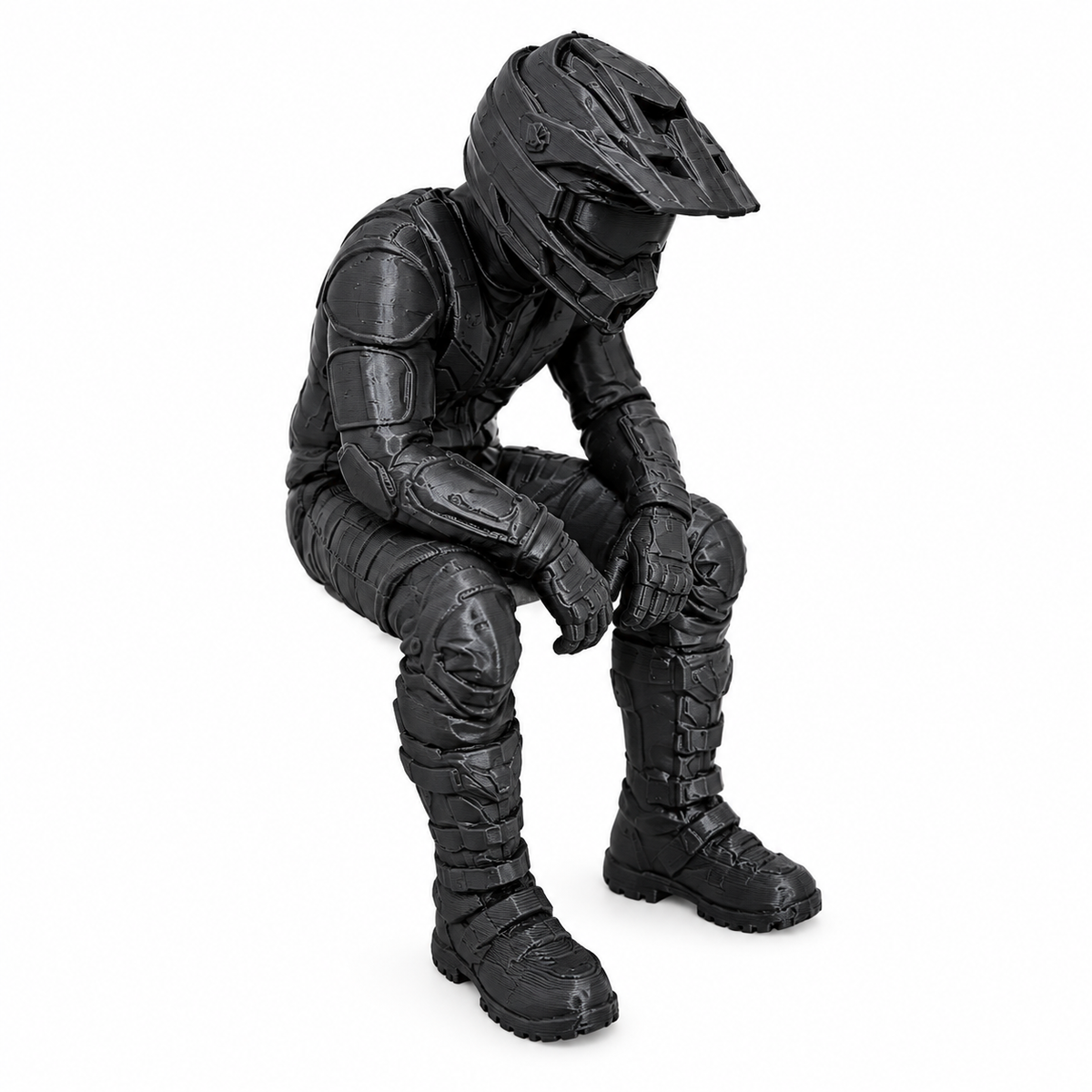 Figura Motociclista 3D: Estilo y Pasión sobre Ruedas