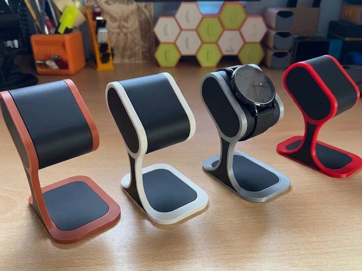 Soporte / Exhibidor Para Reloj – Textura Geométrica Premium