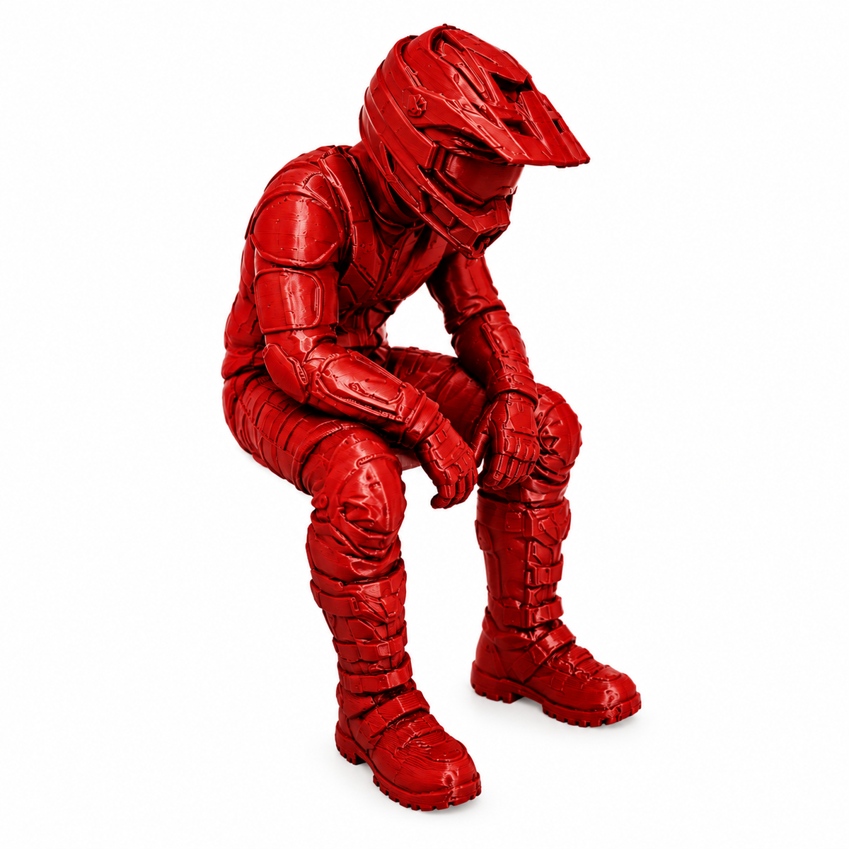 Figura Motociclista 3D: Estilo y Pasión sobre Ruedas