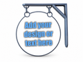 Letrero Circular Personalizado con Soporte de Pared